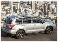 Пороги алюминиевые с площадкой "Premium-Black" (арт. A173ALB.5401.1) SUBARU Forester 2013-2015-2018