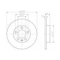 Тормозной диск Textar 92088700 для VW Golf III, Passat