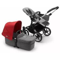 Коляска 2 в1 Bugaboo Donkey 3 Complete ALU/GREY MELANGE-RED 180154GM02