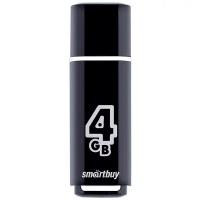 Флешка SmartBuy Glossy USB 2.0 4 GB, смолистый черный