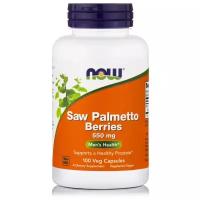 Капсулы NOW Saw Palmetto Berries, 550 мг, 100 шт. для мужчин