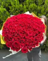 Букет Роза красная 101 шт, красивый букет цветов, шикарный, цветы премиум
