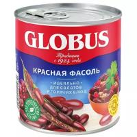 Фасоль Globus красная натуральная, жестяная банка, 400 г, 425 мл