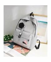 Простая маленькая сумка для школьников/ цвет: серый
