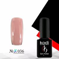 Гель-лак Kodi K036, розово-бежевый цвет, 7мл, 1 шт