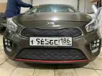 Утеплитель радиатора для Kia Ceed GT(Киа Сид) 2012 -2015 Комплект Установка на крючки