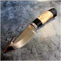 Шкуросъёмный нож, 95х18, карельская береза/граб