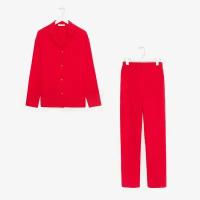 Пижама женская (рубашка и брюки) Kaftan "Basic" р.44-46, красный Kaftan 9349599