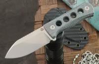 Нож с фиксированным лезвием QSP Knife Canary QS141-D1, сталь 14C28N, рукоять микарта