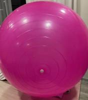 Гимнастический мяч для фитнеса, йоги и пилатеса, надувной мяч, розовый диаметр 55