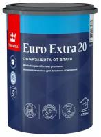 Краска моющаяся для влажных помещений Euro Extra 20 Tikkurila 0,9 л База A (белый) полуматовая