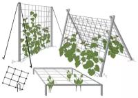 Сетка шпалерная садовая пластиковая для овощей огурцов гороха въющихся растений держатель садовый 2х5м