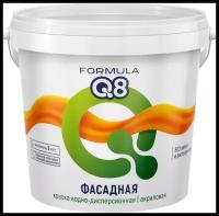 Краска фасадная водно-дисперсионная Formula Q8, матовая, белая, 1,5 кг