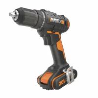 Дрель-шуруповерт аккумуляторная WORX WX108, 45Нм, 20В, 2Ач x2, ЗУ 2А, кейс