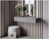 Туалетный столик, консоль для прихожей, цвет тёмно-серый, ящик с доводчиком, модель Чикаго, 90х35х15 см