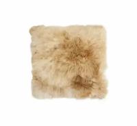 Подушка мех альпаки YAKU WHEAT 40х40 цвет бежевый, начинка конфорель, оборотная сторона ткань 100% беби альпака