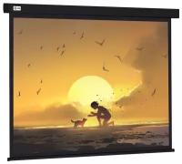 Рулонный матовый белый экран cactus Wallscreen CS-PSW-150X150-BK, 83.52", черный