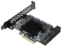 Контроллер PCIe x4 v3.0 (ASM1166+JMB585) 10 x SATA, SATA 3.0 (6Gb/s) | ORIENT AJ1166S10
