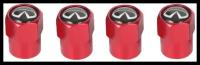 Колпачки алюминиевые для автомобильных шин, красный Infiniti (упак.4шт)