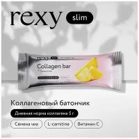 Протеиновые батончики rexy с коллагеном Ананас-чиа, 40г х 18шт, 140ккал без сахара ПП сладости, ProteinRex