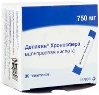 Депакин Хроносфера гран. с пролонг. высвоб., 750 мг, 30 шт