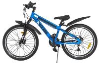 Детский, подростковый горный городской двухколесный велосипед BLACK AQUA Cross GL-214D 2481 D matt 24"