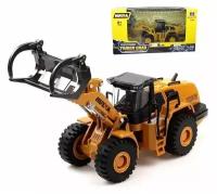 Железный фронтальный погрузчик бревен масштаб 1:50 HUINA TOYS - HN1716