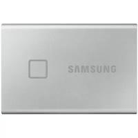 1 ТБ Внешний SSD Samsung T7 Touch, USB 3.2 Gen 2 Type-C, серебристый