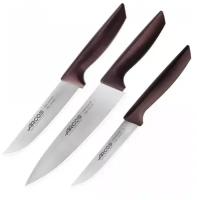 Набор кухонных ножей в коробке, 3 шт (110 мм, 150 мм, 200 мм,) бордовые ручки 818045 Niza