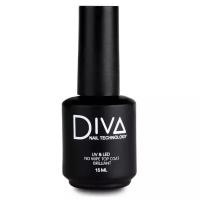 Топ для гель-лака Diva Nail Technology глянцевый финиш для ногтей, прозрачный 15 мл