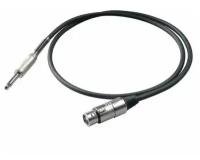 Шнур микрофонный Proel 6.3mm Jack - XLR/M 3m BULK200LU3