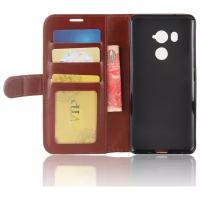 Чехол-книжка MyPads для HTC U11 EYEs с мульти-подставкой застёжкой и визитницей коричневый