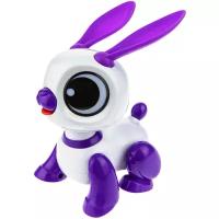 1TOY RoboPets игрушка интерактивная Кролик бел/фиол (mini), свет, звук, движение (2*ААА, не входят), коробка 12,5x8x12,5