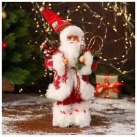 Дед Мороз "В красной шубке, колпачке и с подарками" 15х30 см 6938352