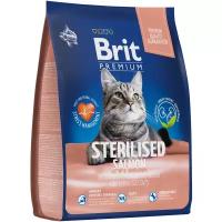 Brit Premium Cat Sterilised для стерилизованных кошек и кастрированных котов Лосось, 2 кг