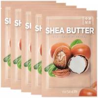 Маска для лица тканевая с экстрактом масла ши The Saem Natural Shea Butter Mask Sheet, 21 мл - 5 шт (СГ до 08.2024г.)