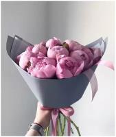 Пионы розовые, красивый букет цветов, шикарный, премиум букет пионов, цветы