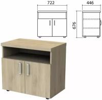 Тумба для оргтехники "Приоритет", 722х446х676 мм, 2 двери, полка, кронберг, К-928, К-928 кронберг