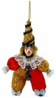 Кукла-подвеска сувенирная фарфоровая Клоун рыжий