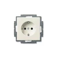 ABB BJB Basic 55 Беж Розетка с/з с защитными шторками