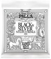 ERNIE BALL 2406 Ernesto Palla Black&Silver Nylon Medium 28-42 Струны для классической гитары