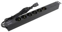 Блок розеток Exegate ServerPro PDU-19H604 6шт, 1U, 19", 2.5 м