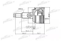 ШРУС Patron PCV6872 для Cadillac Escalade; Chevrolet Avalanche, Silverado, Suburban