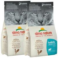 ALMO NATURE ADULT CAT HOLISTIC URINARY HELP для взрослых кошек при мочекаменной болезни с курицей (0,4 + 0,4 кг)