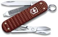 Нож-брелок VICTORINOX Classic SD Precious Alox "Hazel Brown", 58 мм, 5 функций, коричневый