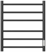 Полотенцесушитель электрический Point PN10846B П6 400x600 диммер справа, черный