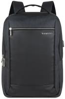 Городской рюкзак BUGATTI Sera с отделением для ноутбука 15'', мужской, женский, антрацитовый, полиэстер, 32х12х46 см (49630013)