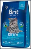 Корм BRIT Premium Cat Kitten с курицей для котят 8 кг