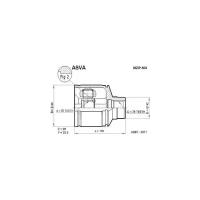 Шрус внутренний правый 25x42x26 Asva MZIP503 Mazda: G013-22-520 G033-22-520 Mazda 626 Iii Break (Gv). Mazda 626 Iii