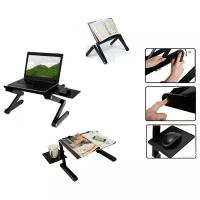 Столик трансформер для ноутбука с охлаждением / Стол подставка для ноутбука и подставкой для мышки